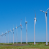 平地に複数の風力発電